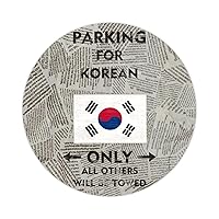 50 Pcs Parking for Korean Only Vinyl Stickers Korean Flag Sticker Decal Waterproof Water Bottle Stickers Stickers for Water Bottles Skateboard Phone Laptop Car 4inch