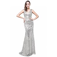 2019 Women’s Evening Dress Sequin Mermaid Long Formal Prom Gown J059