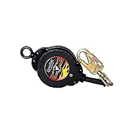 Guardian Fall Protection 42000 Velocity Cable SRL – 16 ft. Self Retracting Lifeline with Carabiner & Connector