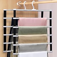 Closet Organizers and Storage,2 Pack Pant-Hangers-Space-Saving Closet-Organizer-System,Al Alloy Closet-Organization-and-Storage Jeans Trousers Scarf Hangers for Pants-Rack,College-Dorm-Room Essentials