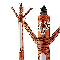 LookOurWay Air Dancers Inflatable Tube Man Attachment - 20 Feet Tall Wacky Waving Inflatable Dancing Tube Guy for Business Promotion (Blower Not Included) - Mascot Character Animal Themed - Tiger