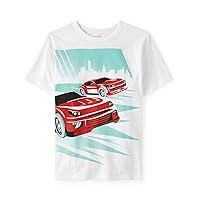 Boys' Assorted Everyday Short Sleeve Graphic T-Shirts, Red Cars, XX-Large