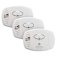 FIRST ALERT CO400-3 Carbon Monoxide Detector, Battery Operated, White , 3-Pack -CO400-3