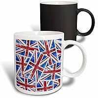 3dRose Andrea Haase Art Illustration - Collage Of British Union Jack Flag - Mugs (mug_268390_3)