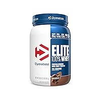 Elite 100% Whey Protein Powder, 25g Protein, 5.5g BCAAs & 2.7g L-Leucine, Quick Absorbing & Fast Digesting for Optimal Muscle Recovery, Rich Chocolate, 2 Pound, 25 Servings