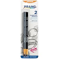 Prang Charcoal Pencils, Medium & Soft Core, 2 Count