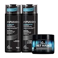TRUSS Infusion Shampoo and Conditioner Set Bundle with Net Hair Mask