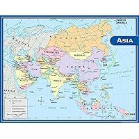 Teacher Created Resources Asia Map Chart, Multi Color (7652)