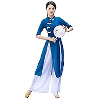 Women's Traditional Cheongsam Style Half Sleeved Dress+Inner Camisole Set