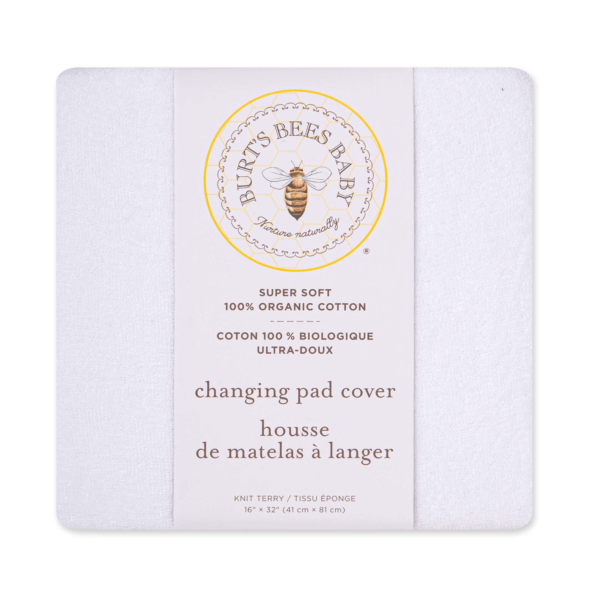 Burt's Bees Baby - Changing Pad Cover, 100% Organic Jersey Cotton Changing Pad Liner for Standard 16 x 32 Inch Changing Mats