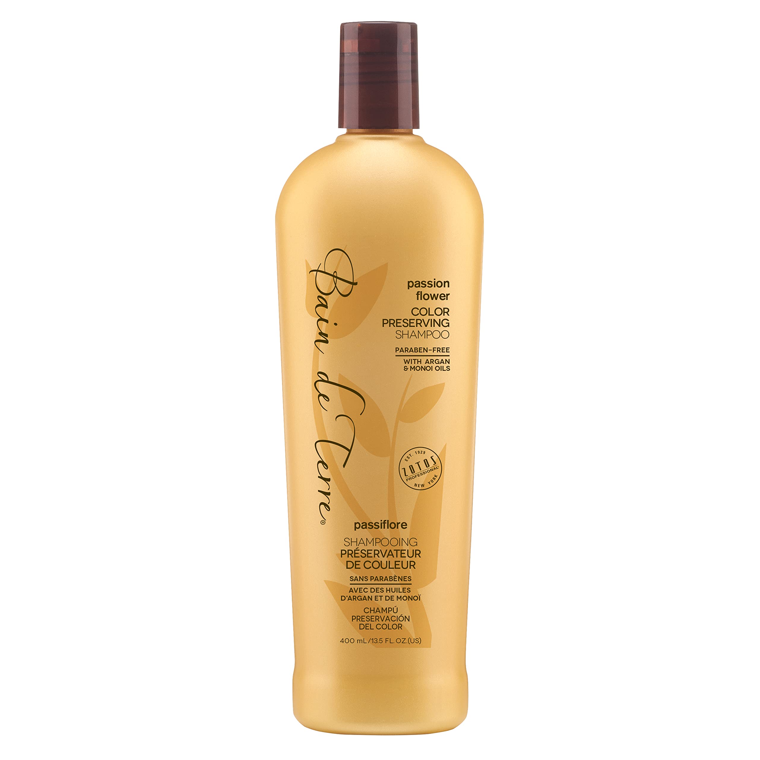 Bain de Terre Color Preserving Shampoo and Conditioner | Passion Flower | Color-Treated Hair | Argan & Monoi Oils | Paraben Free