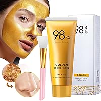 EdmEr 98.4 Gold Mask,golden Tear Off Mask,new Gold Foil Peel Off Mask,golden Collagen Face Tear Off Mask,peel-off Anti-wrinkle Whiten Mask,removes Blackheads, Reduces Fine Lines and Cleans Pores