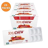 Xylichew 100% Xylitol Chewing Gum - Non GMO, Non Aspartame, Gluten Free, and Sugar Free Gum - Natural Oral Care, Relieves Bad Breath and Dry Mouth - Cinnamon, 288 Count