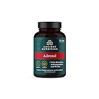 Ancient Nutrition Adrenal Support with Ashwagandha Supplement, Helps Reduce Stress & Fatigue, Paleo and Keto Friendly, Gluten Free, 1300mg, 60 Capsules