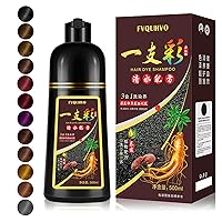 Natural Coffee Hair Color Shampoo 500ml | Upgrade Formula, 3-IN-1 Herbal Hair Coloring Shampoo, Hair Nourishing & Dyeing for Men Women, 100% Hair Color Coverage for All Hair Types 17.6 Fl Oz (Coffee)