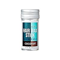24 Hour Maximum Hold Edge Fixer Hair Wax Styling Stick, Non-Oily, Flake-Free, Biotin B7, Castor Oil, & Shea Butter Infused, Net Wt, 76g (2.7 oz.) - Coconut Scent