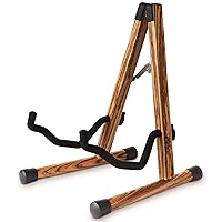 SNIGJAT Wood Guitar Stand, Acoustic Guitar Stand with Padded Foam, Classical Electric Guitar Stand, A-Frame Folding Bass Guitar Display Stand Compatible with Cello, Mandolin, Bass, Banjo, Ukulele