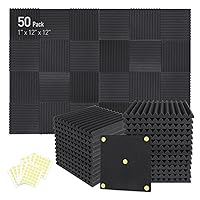50 Pack Acoustic Foam Panels 1
