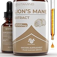 Lions Mane Liquid - Lion’s Mane Tincture for Memory, Focus & Clarity - Lions Mane Supplement - Lions Mane - Lion Mane Mushroom Supplement - Nootropics Brain Support Supplement - (1 Pack)