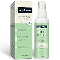 Rice Water For Hair Growth, All Natural Vegan Leave in Conditioner Spray Hair Care Products for Woman&Men, Biotin Infused Leave In Conditioner. Rice Water Hair Mist For Dry, Frizzy, Weak, Damaged Hair - Strengthen, Moisturize & Thicken Hair Naturally - 4oz