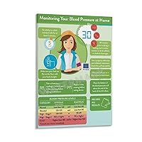 LTTACDS Monitoring Your Blood Pressure at Home Poster Canvas Painting Wall Art Poster for Bedroom Living Room Decor 08x12inch(20x30cm) Frame-style