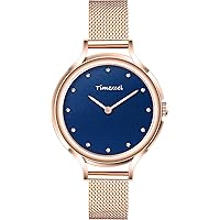 Ladies Rosegold White Dress Minimalist Casual Stainless Steel Mesh Band Quartz Watches for Women