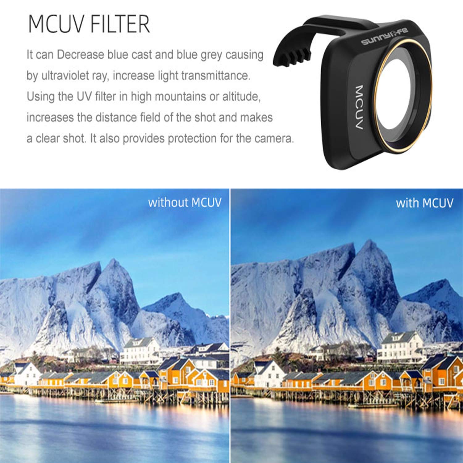Lens Filter Set for DJI Mavic Mini/Mavic Mini 2/Mavic Mini SE Accessories 6 Pack(CPL, MCUV, ND4, ND8, ND16, ND32)