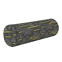 Heavy Construction Machines Cervical Bolster Pillow Case Decorative Neck Roll Pillow Sofa Round Pillows Cervical Cylinder Pillow Neck