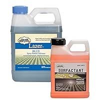 Lazer Blue 32 Ounces- Concentrated Spray Pattern Indicator and Concentrated Surfactant for Herbicides Non-Ionic 16 Ounces- Increase Product Coverage and Effectiveness