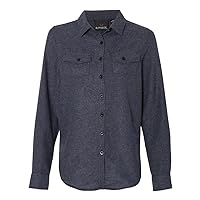 Burnside Ladies' Solid Flannel Shirt L DENIM