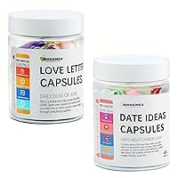Long Distance Relationships Gifts plus Date Night Ideas Gift for Boyfriend or Girlfriend Pre-Written Love Capsules Message in a Bottle (2 Pack)