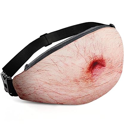 Funny Gag White Elephant Gift Belly Pack, Christmas Gag Exchange, Fake 3D Waist Bag for Mom, Sister, Brother, Friends