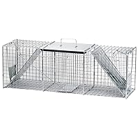 Havahart 1045SR Large 2-Door Humane Catch and Release Live Animal Trap for Armadillos, Beavers, Bobcats, Small Dogs, Cats, Foxes, Groundhogs, Nutria, Opossums, Raccoons, and Similar-Sized Animals