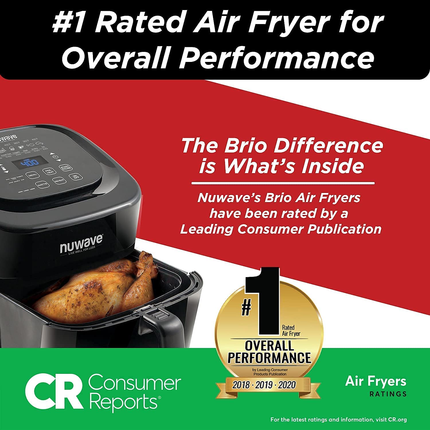 Mua Nuwave (Renewed) 6-quart Brio Healthy Digital Air Fryer With One ...