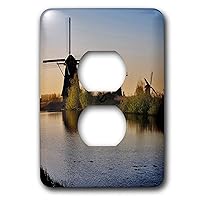 3dRose Danita Delimont - Netherlands - Kinderdijk Windmills, Holland - 2 plug outlet cover (lsp_313767_6)