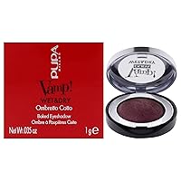 Pupa Milano Vamp! Wet And Dry Baked Eyeshadow - Brilliant And Highly Pigmented Colors - Light And Creamy Makeup Formula - Professional Quality Shimmer Powder Eye Shadows - 205 Hot Violet - 0.035 Oz