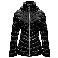Michael Michael Kors Women's Black Down Hooded Packable Coat Jacket