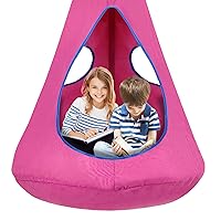 Kids Nest Swing Chair, Hanging Hammock Chair Nest Hammock Swing Chair with Pocket for Outdoor and Indoor(32