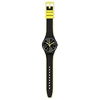 Swatch Night Cord Quartz Anthracite Dial Watch SUOB406