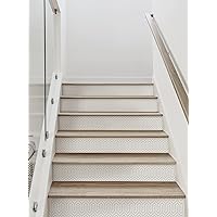 Simple Shapes Wavelength Peel and Stick Stair Riser Strips (6 Pack - 48