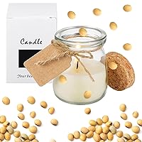 50 Pcs Jars Candle for Guests Wedding Candle Gift Natural Wax Candles with DIY Tag Cards for Bridesmaid Groomsman Baby Shower Party Favors Home Supply Decor (Soybean)