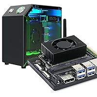 Yahboom Jetson Orin Nano 4GB/8GB Development Board Kit 20-40TOP, with Jetson Case, RGB Cooling, USB Microphone Camera, Electronic Kit Intelligence ROS Ubuntu20.04(Orin Nano 8GB SUB Mini PC Kit)