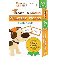 Ready to Learn: K-1 3-Letter Words Flash Cards: Includes 48 Cards to Practice Word Decoding Skills!
