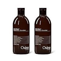 Body Wash to Hydrate, Refresh and Reinvigorate Skin, Enhanced Fruit Extract & Natural Ingredients, Peppermint & Cucumber Scented, 15oz Dual Pack