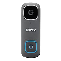 Lorex 1080p Resolution Wired Video Doorbell - Front Door Security with Motion Detection Camera and 2-Way Talk - Surveillance for Front Door, Home and Business- Free Pre-Installed 32GB MicroSD
