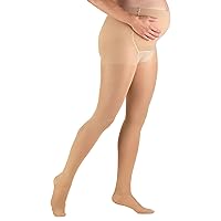 Truform Sheer Maternity Pantyhose, 20-30 mmHg Compression, Tummy Support, 20 Denier