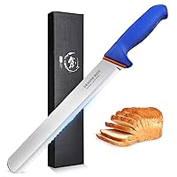DRAGON RIOT Premium Serrated Bread Knife for Homemade Bread with Elegant Gift Box, 10 Inch German Stainless Steel Bread Cutting Knife with Wavy Edge