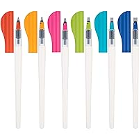 PILOT Parallel Caligraphy Pens, Assorted Point Sizes and Colors, 6 Count (12722)