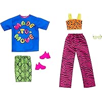 Barbie Clothes, Fashion & Accessories Pack Fashion Dolls, Set Includes 2 Complete Looks with Vibrant Outfits & Styling Pieces