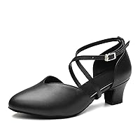AOQUNFS Character Shoes for Women Tango Latin Salsa Shoes for Girls Ballroom Dance Shoes,L666